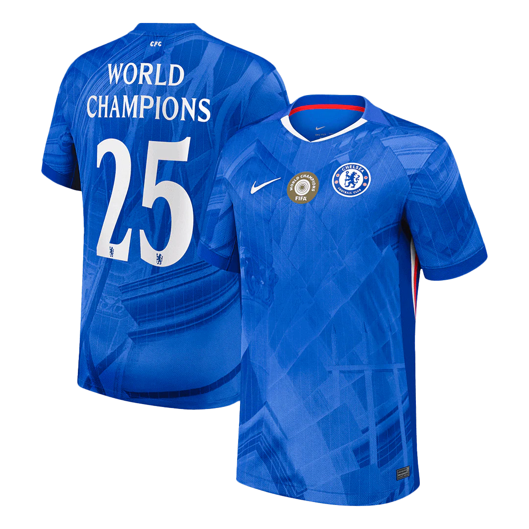 WORLD CHAMPIONS #25 Chelsea Home Soccer Jersey 2025/26