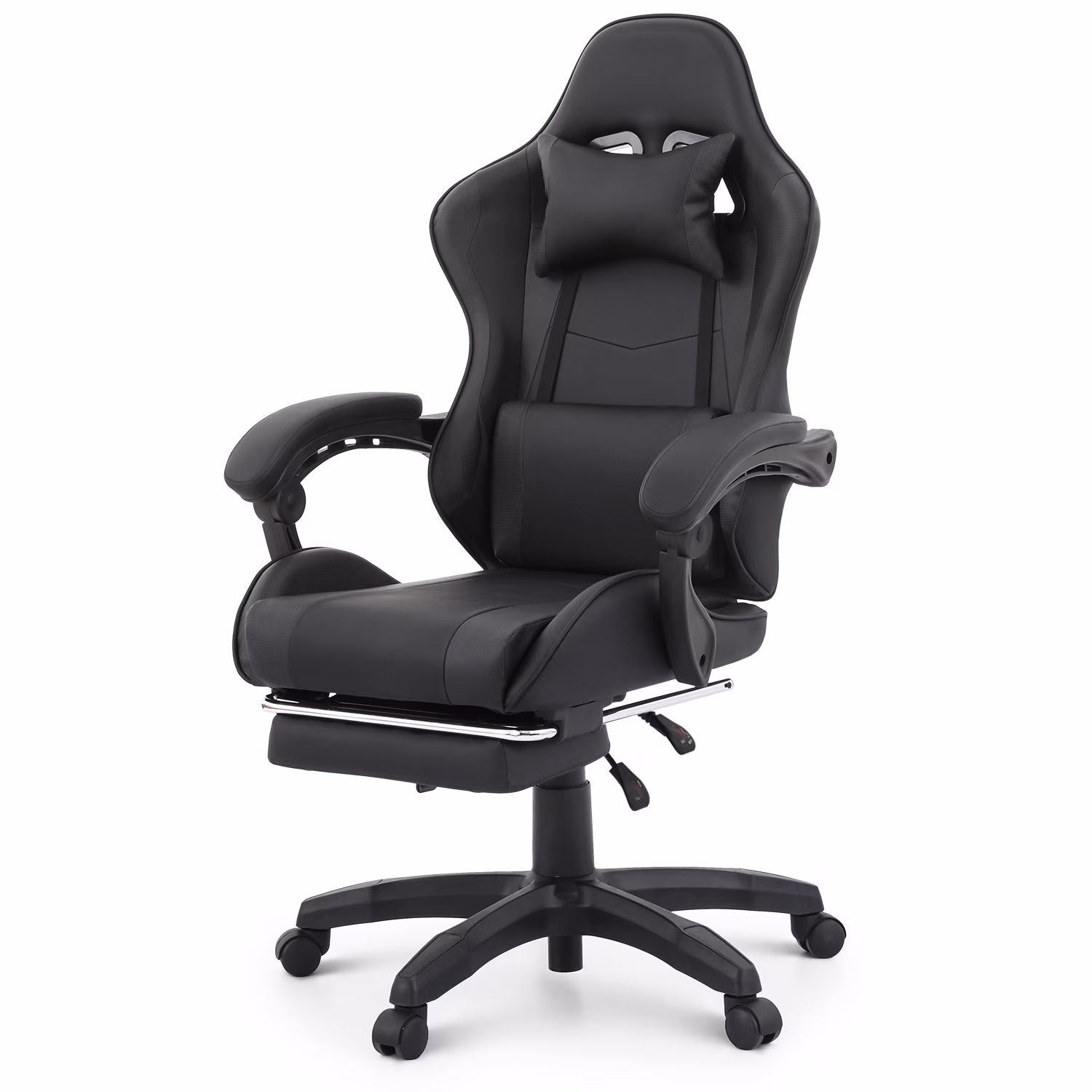 Magshion Adjustable Gaming Chair, Ergonomic PC Computer Seat with Headrest and Lumbar Support for Adults Teens Desk Chair, Black