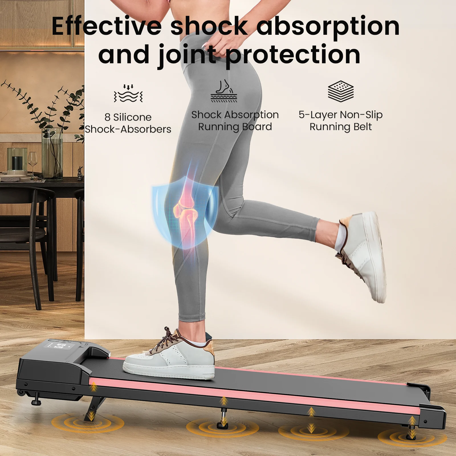 Walking Pad with Incline,Patbrela 2.5 HP Under Desk Treadmill Small with LED Display &Remote Control,4 in 1 Incline Walking Pad 300 Lbs Portable Treadmill for Home Office