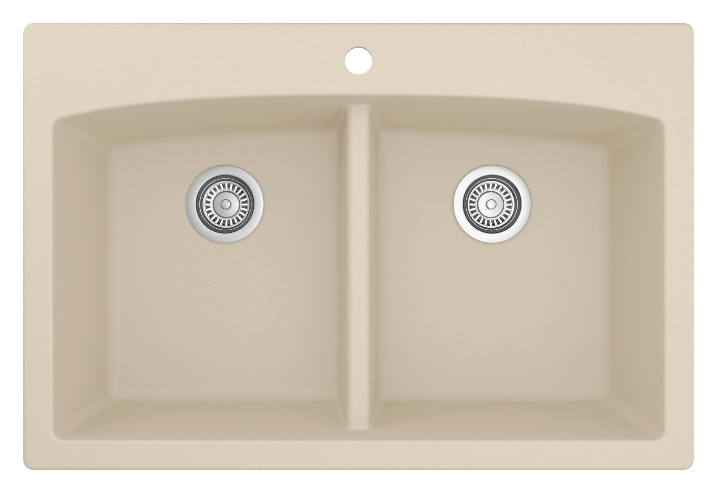 Karran QT-710-BR Brown Quartz Composite Rectangular Double Bowl Sink