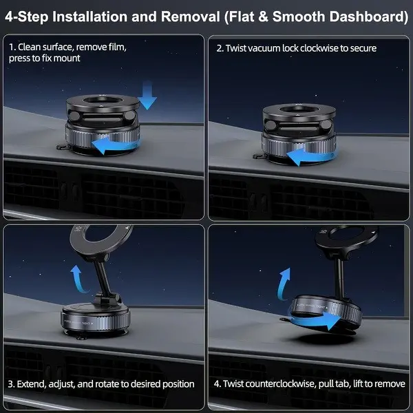 2.0 Foldable Magnetic Car Phone Mount
