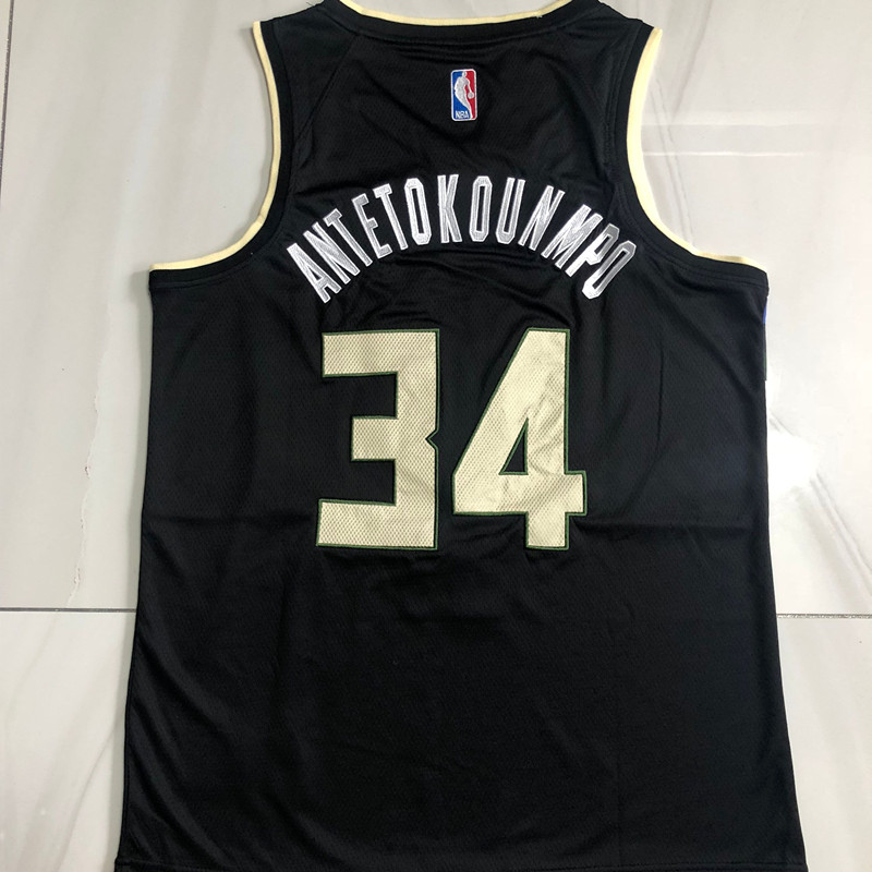 Giannis Antetokounmpo Milwaukee Bucks Black 34 MN