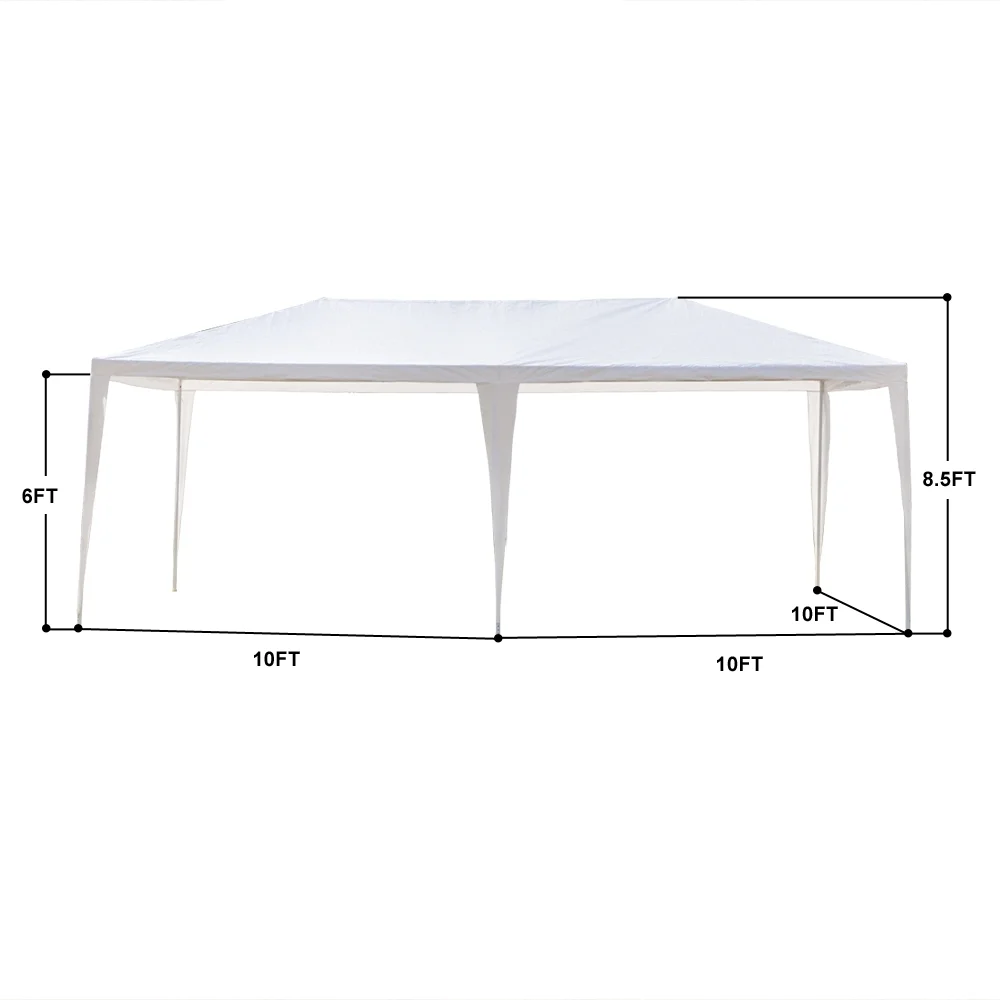 Top Knobs 10'x20' Easy Set Up Canopy Tent with 6 Removable Sidewalls Panels,Folding Instant Wedding Party Outdoor Commercial Event Gazebo Pavilion, White