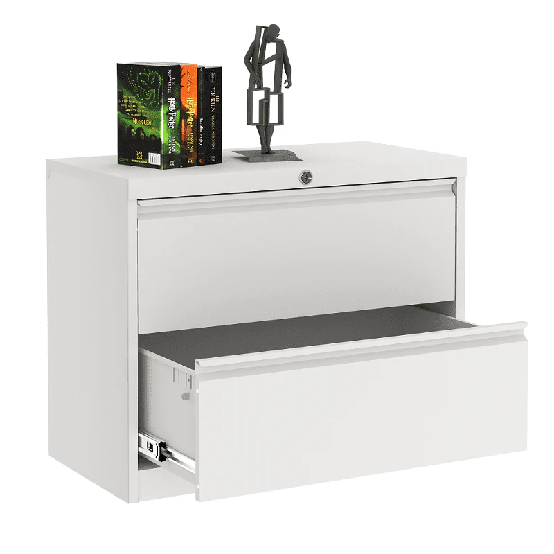 SUPEER White Metal Lateral File Cabinet with Lock, Large Capacity Metal Storage File Cabinet for Letter/Legal A4 Size, Wide File Cabinet for Office Home, Assembly Required