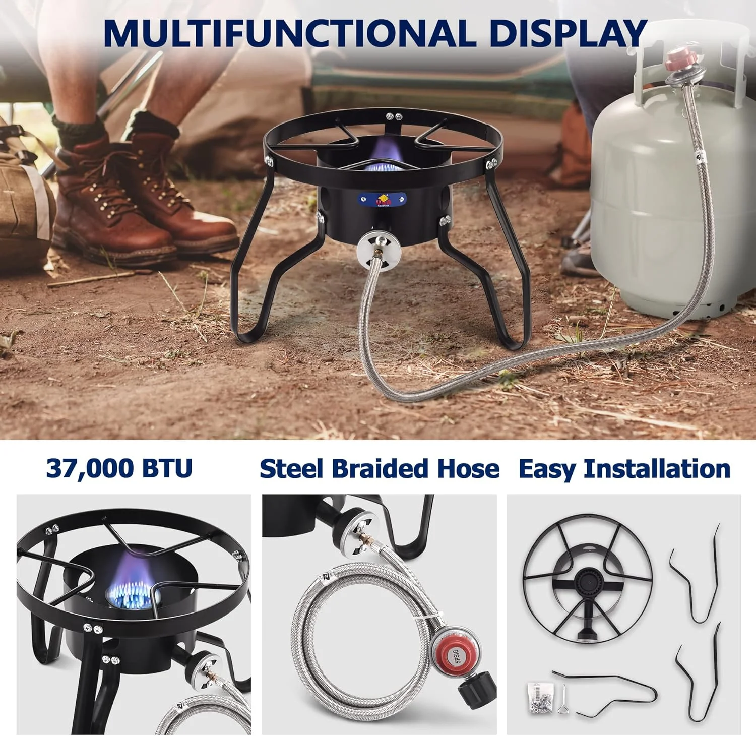41QT Outdoor Wok and Propane Stove Outdoor Cooker Set, 21