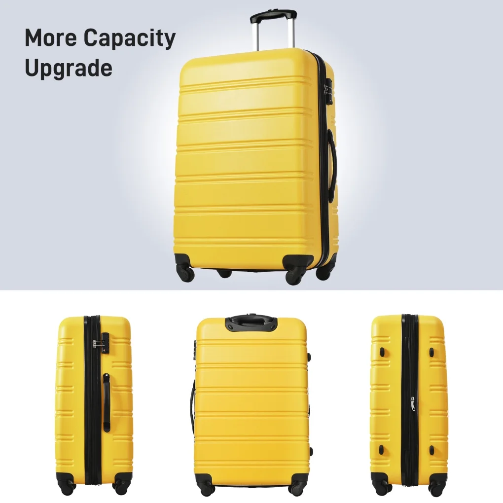 Luggage Sets 3 Piece, Hardside Expandable Ultra Durable PC Lightweight Carry On, Travel Suitcase Set with TSA Lock Spinner Wheels, Multicolor Purple