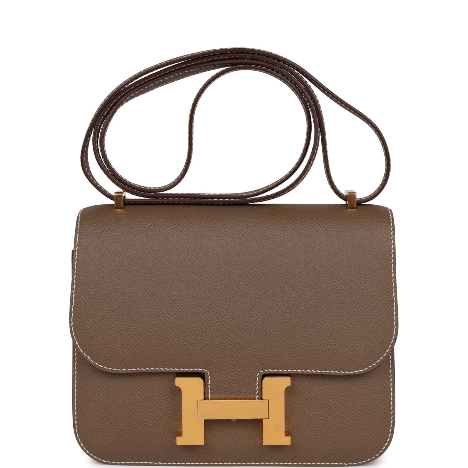Constance 18 Etoupe Epsom Gold Hardware