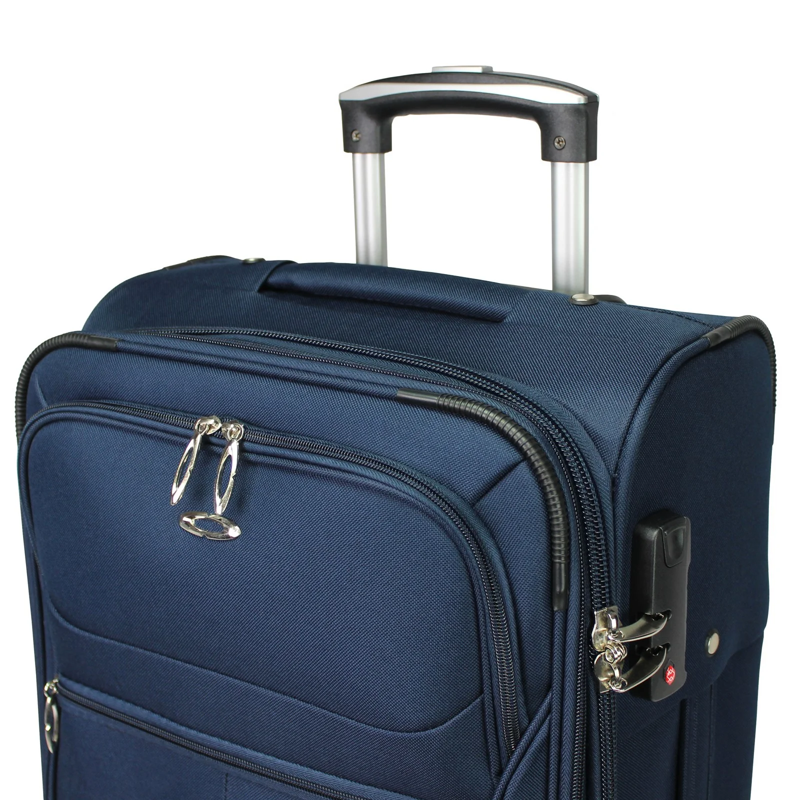 CalBags Kemyer Softside Lightweight 3-Piece Expandable Spinner Luggage Set - Black