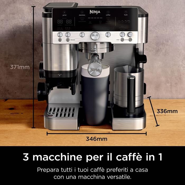 NINJA - MACCHINA DA CAFFÈ LUXE CAFÉ PREMIER 3IN1-Argento