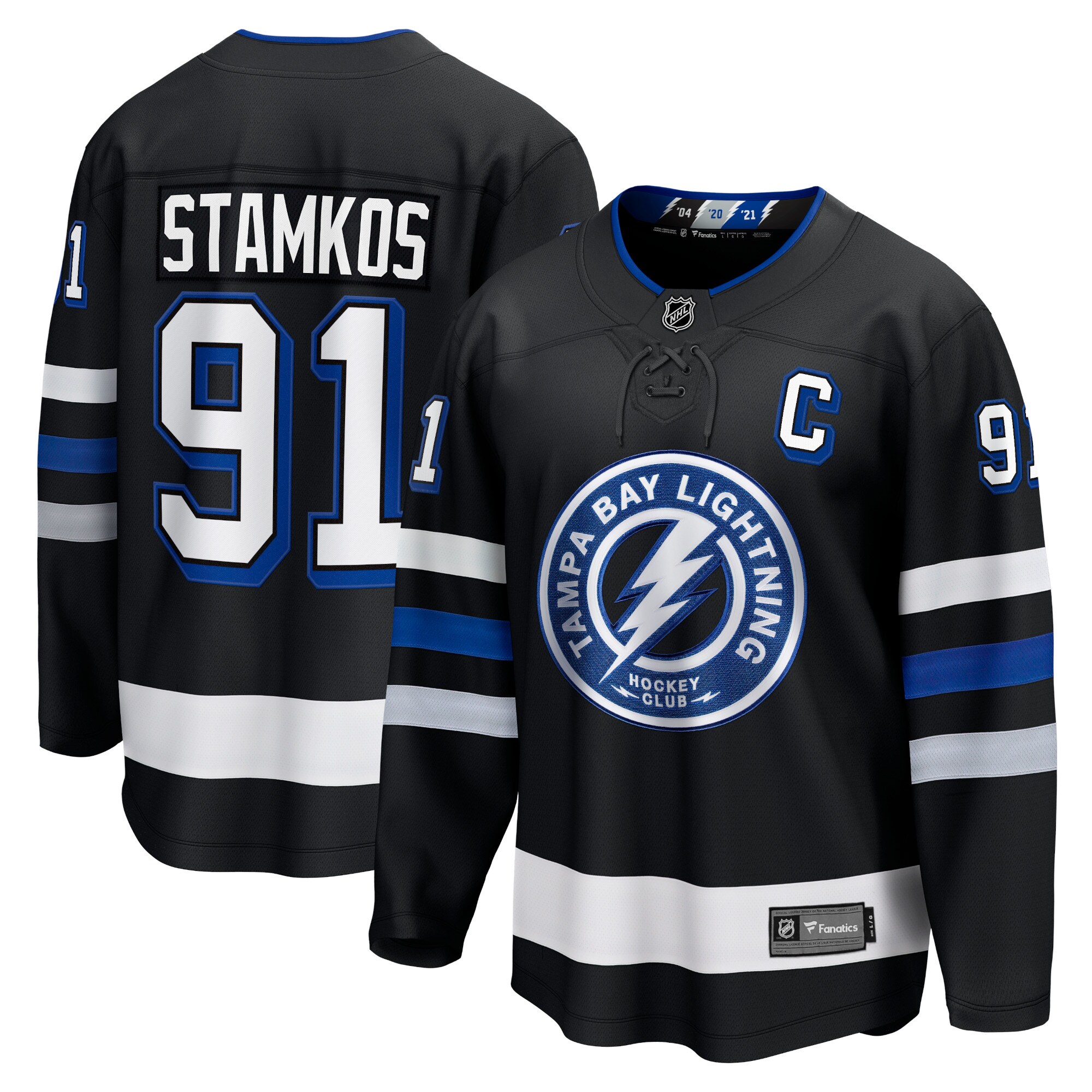 Steven Stamkos Tampa Bay Lightning Fanatics Alternate Premier Breakaway   Jersey – Black