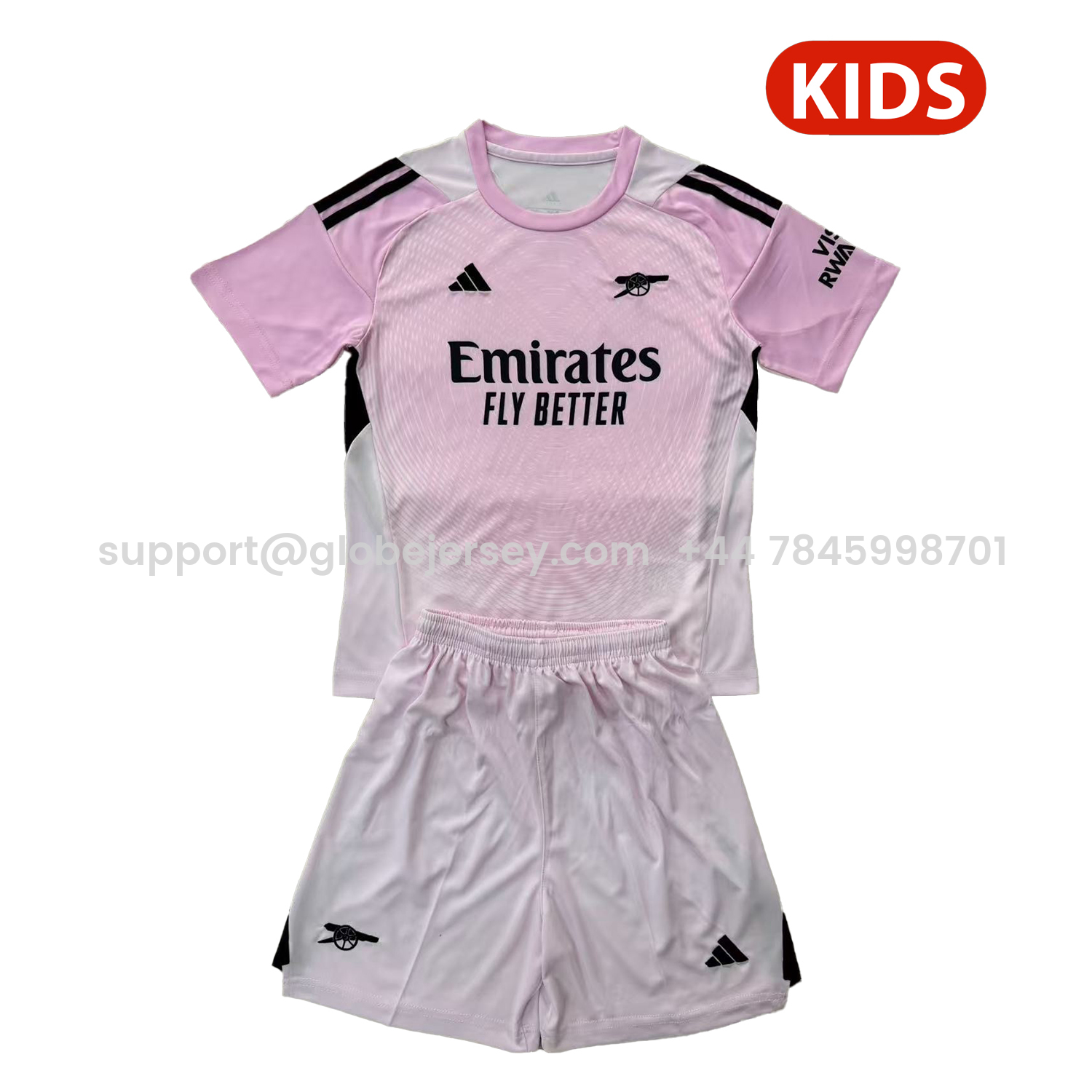 Arsenal 25-26 Light Pink Goalkeeper Kids Kit