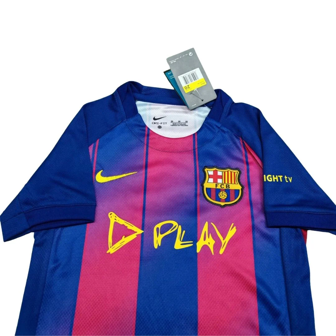 Kid's Barcelona X Ed Sheeran Home Kit 2025/26 - Jersey+Shorts