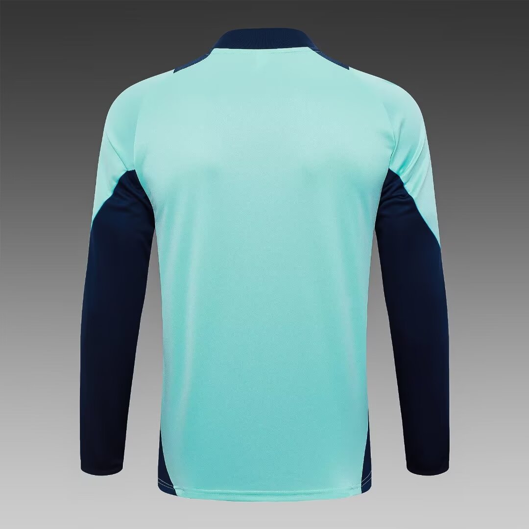 2024/2025 Arsenal Half-Pull Training Suit Light Green Football Shirt 1:1 Thai Quality