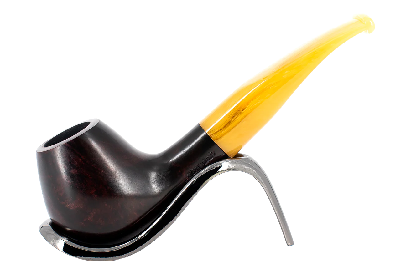 Jean Claude 9mm Yellow Tortoise Shell Briar Smoking Pipe - Shape 50