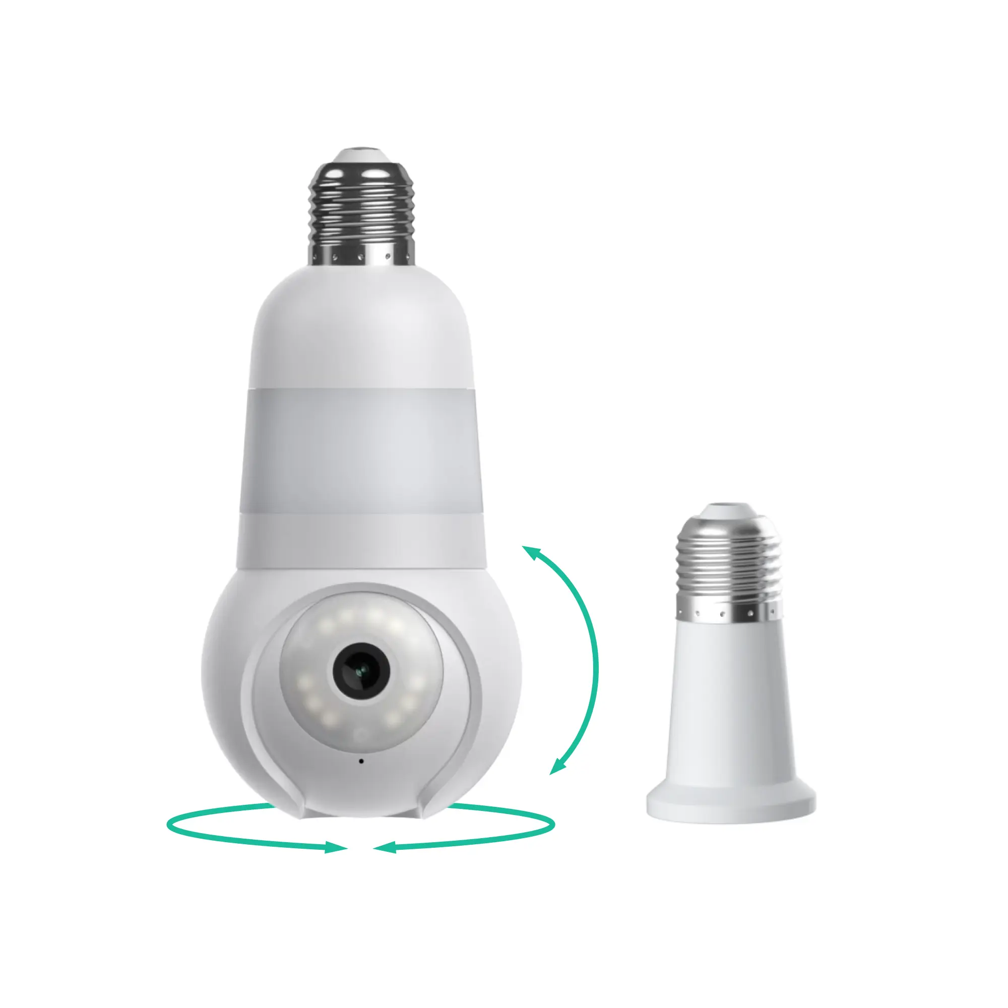 summorefun Light Bulb Security Cam -2K 2.4GHz/5GHz WiFi, Indoor Outdoor Surveillance Monitoring Camera for Home, 360° Pan/Tilt, Color Night Vision, Built-In LED & Spotlight, Easy Installation (2026 Upgrade)