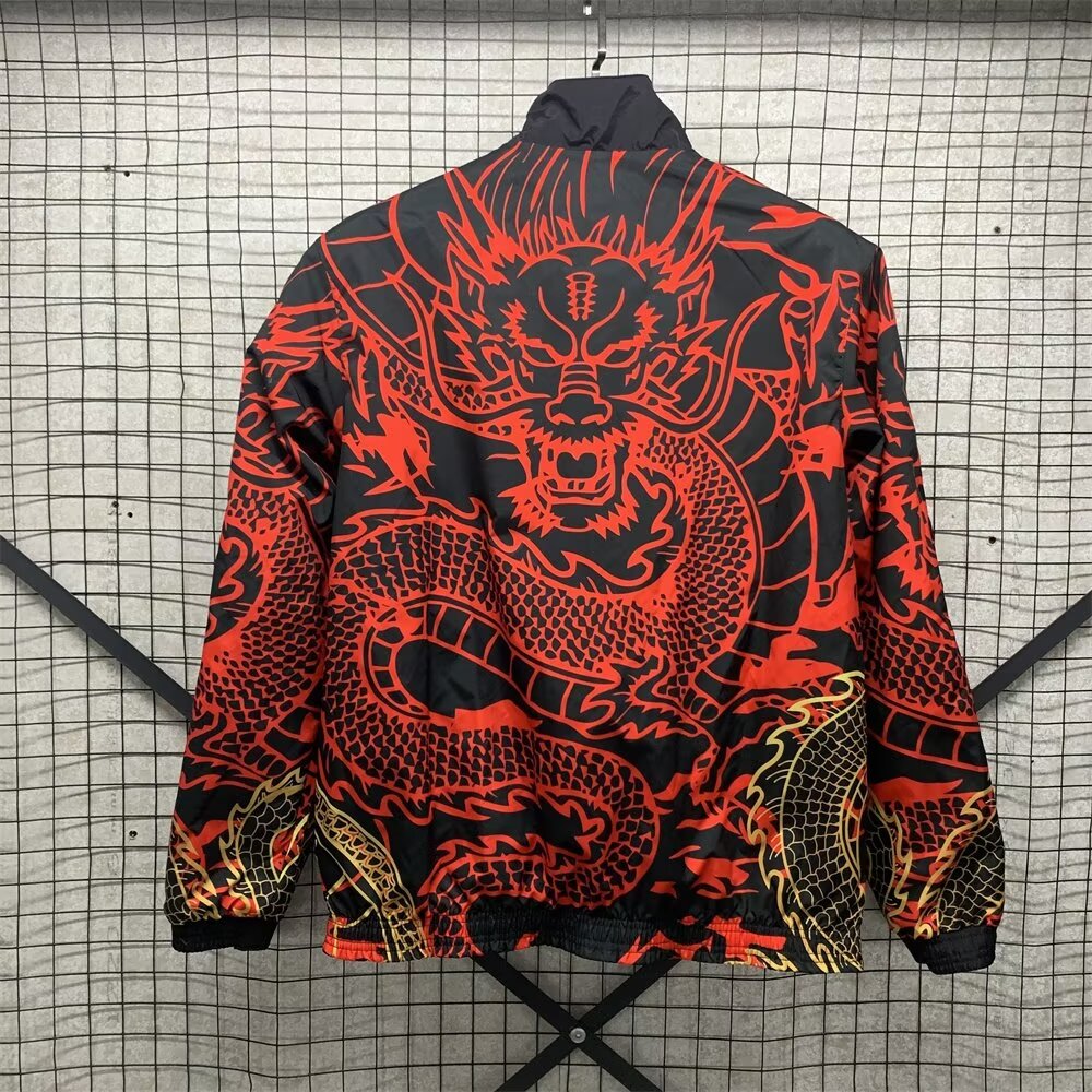 2024/2025 Real Madrid Reversible Windbreaker Red-Black Soccer Jersey 1:1 Thai Quality