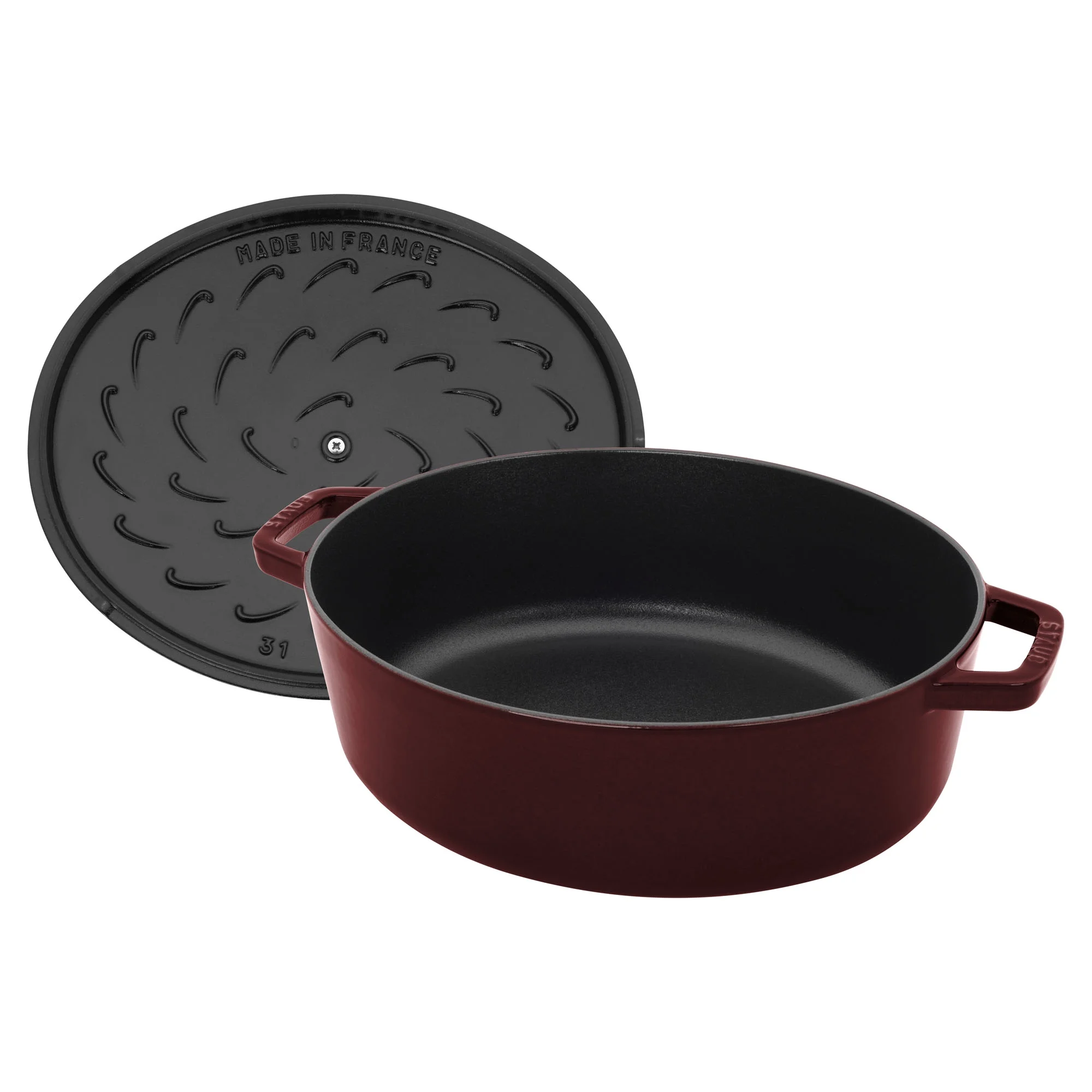Staub Cast Iron 6.25-qt Shallow Oval Dutch Oven - Citron
