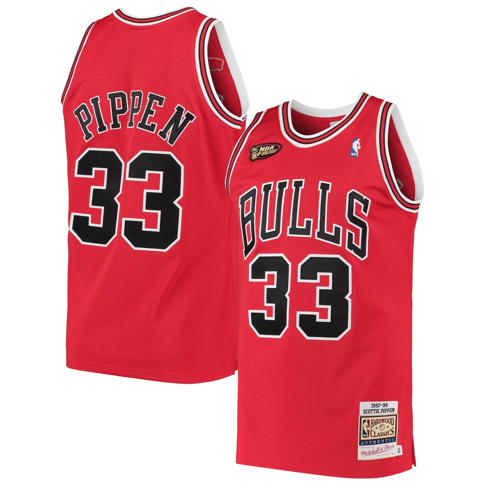 Men's Chicago Bulls Scottie Pippen Mitchell & Ness Red 1997-98 HWC Pro Jersey