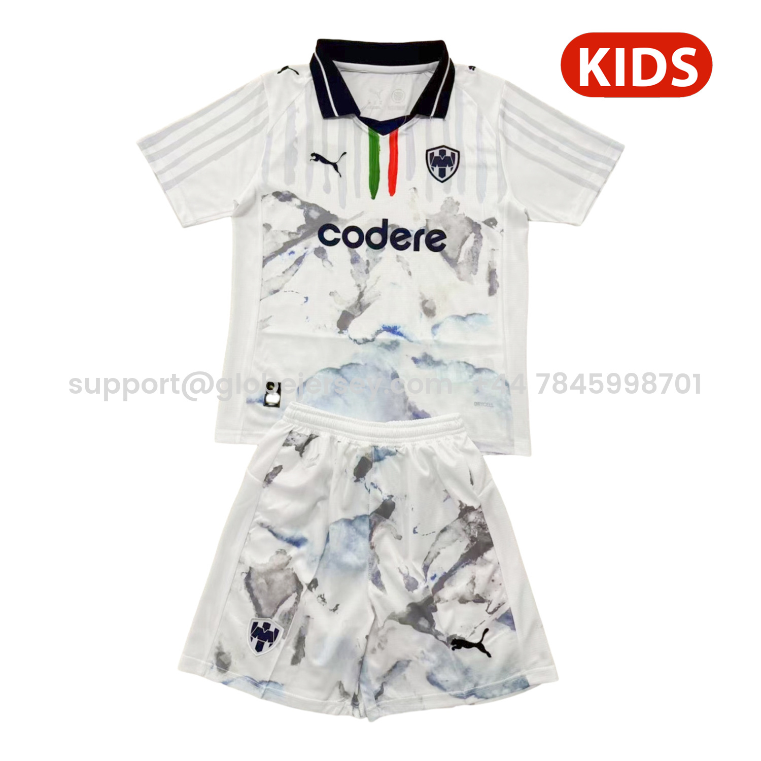 Rayados Monterrey 25-26 Club World Cup Away White Kids Kit