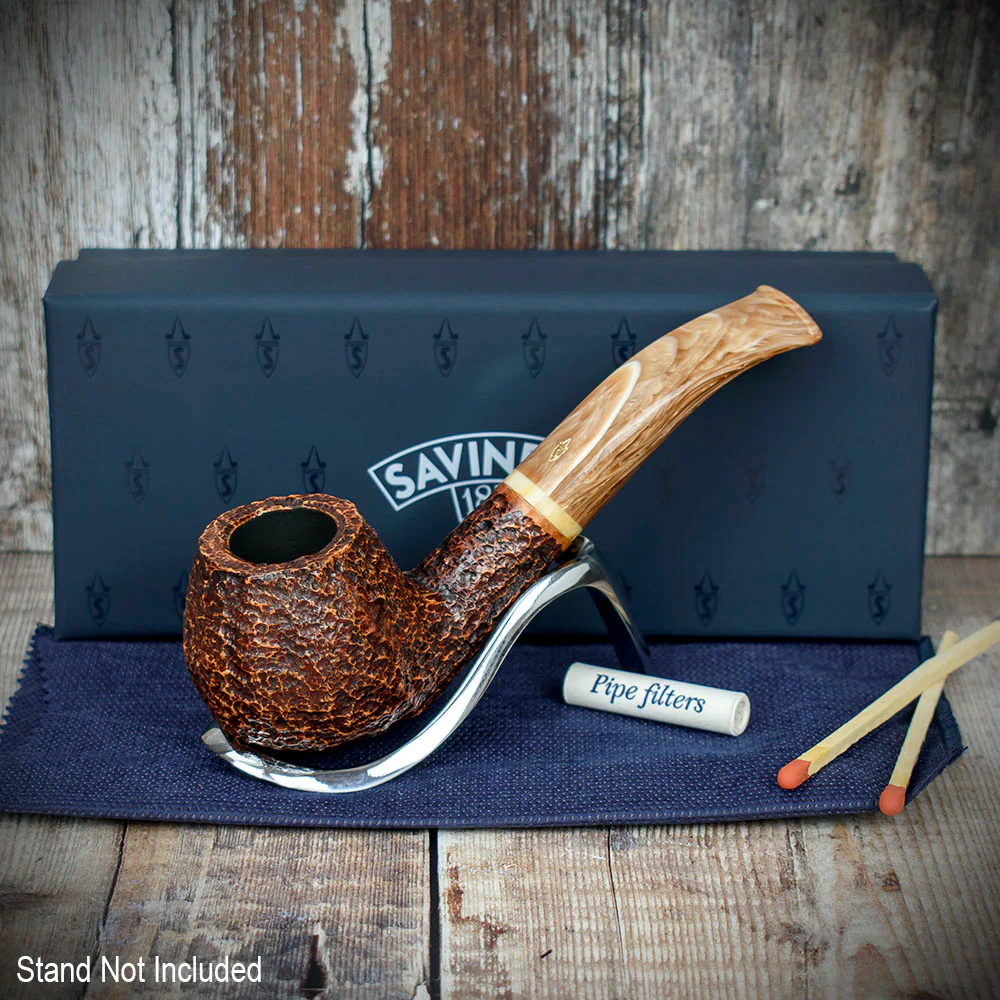 Savinelli Dolomiti Rustic Light Brown 645 - 9mm Briar Pipe