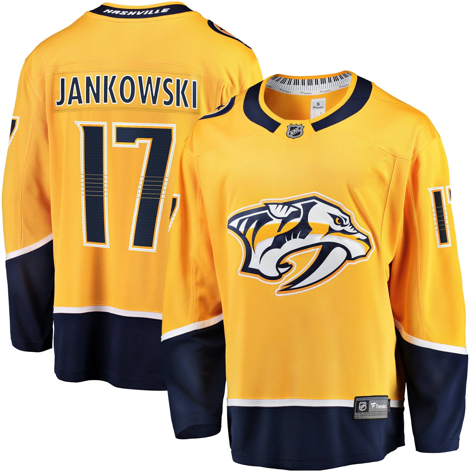 Mark Jankowski Nashville Predators Fanatics  Premier Breakaway   Jersey – Gold