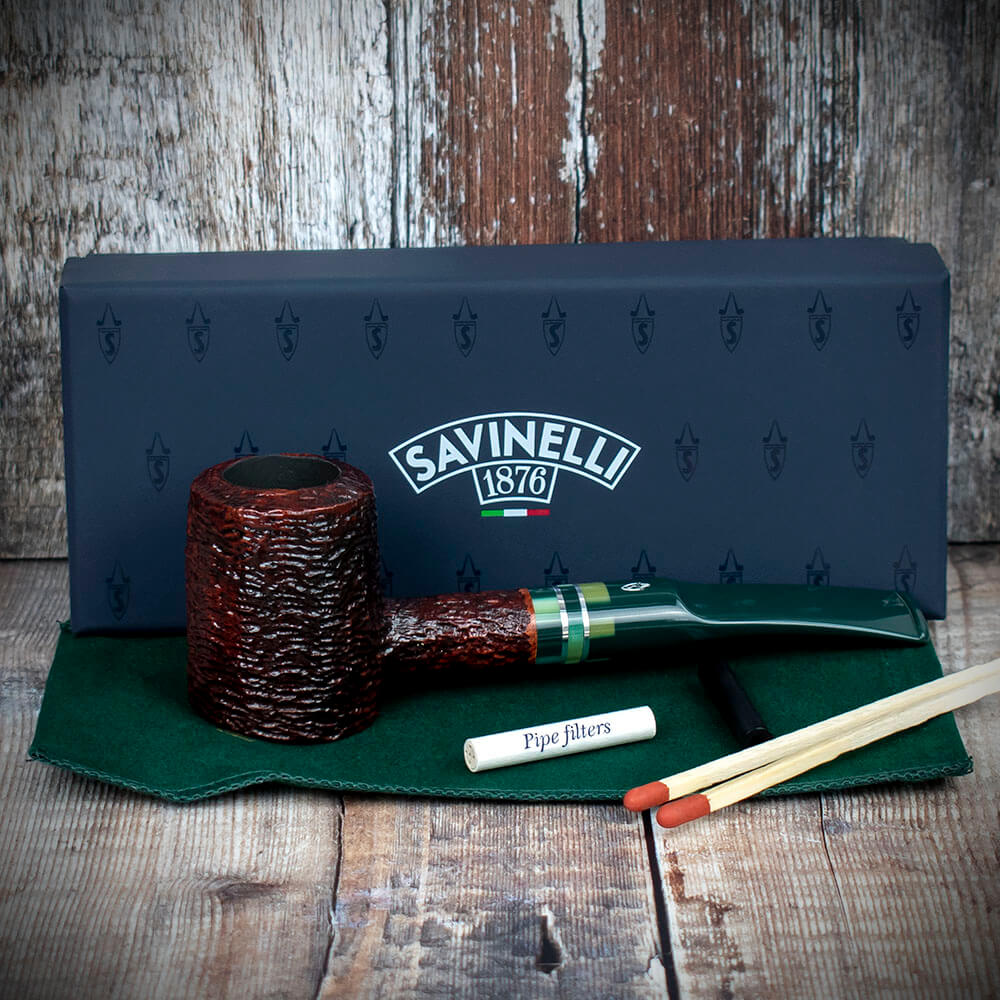 Savinelli Foresta Rusticated 310 - 6mm Briar Pipe