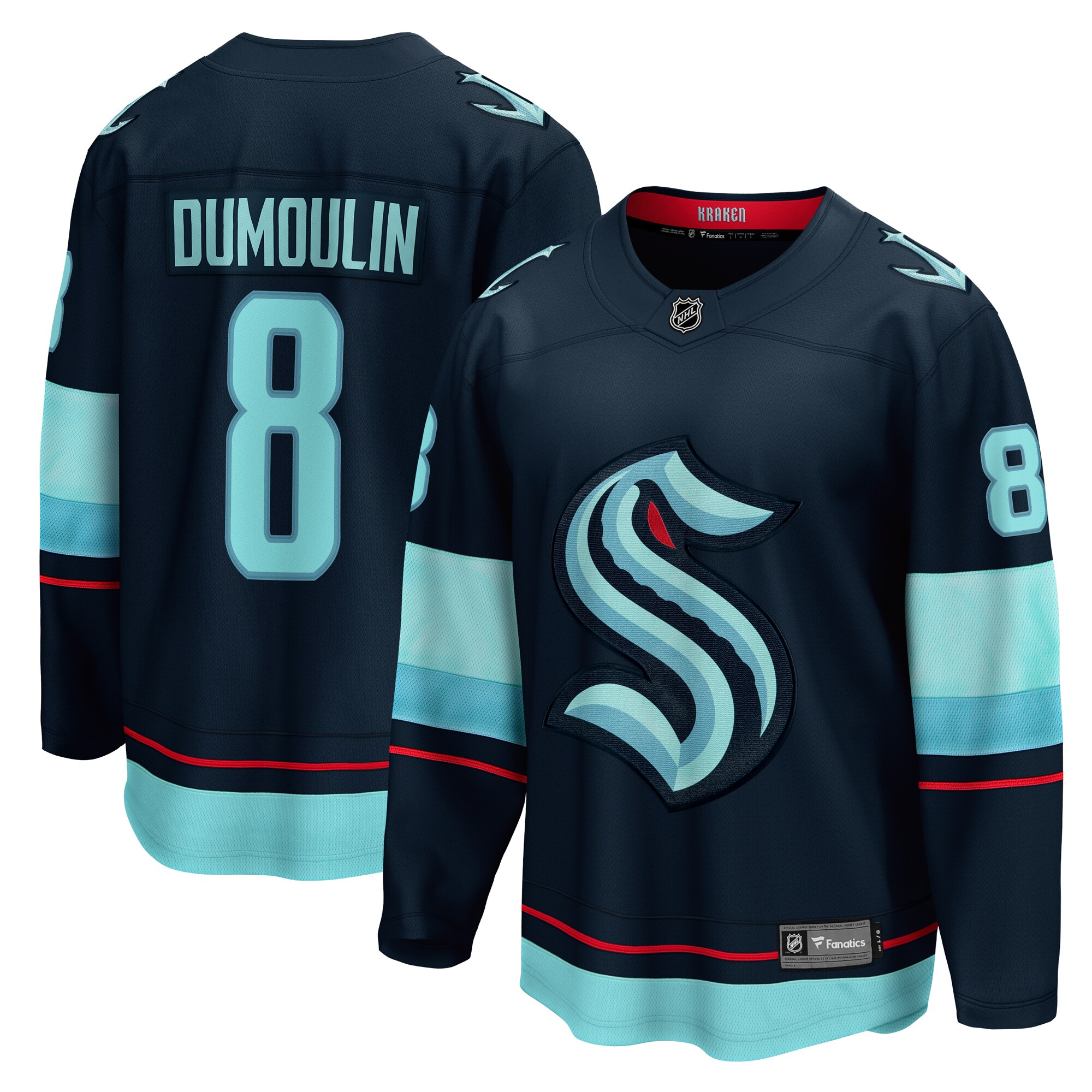 Brian Dumoulin Seattle Kraken Fanatics Home Breakaway   Jersey – Deep Sea Blue