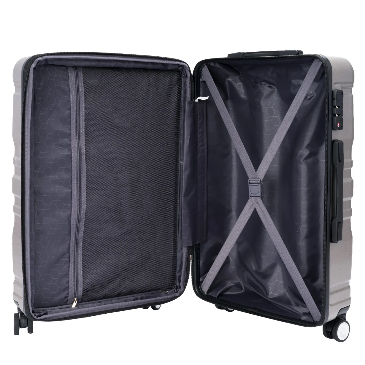 Luggage Suitcase 3 Piece Sets, New Model Expandable ABS Hardshell Luggage, Lightweight Carry-on Suitcase Sets with Spinner Wheels & TSA Lock, 20''/ 24''/ 28'', Blue Gray