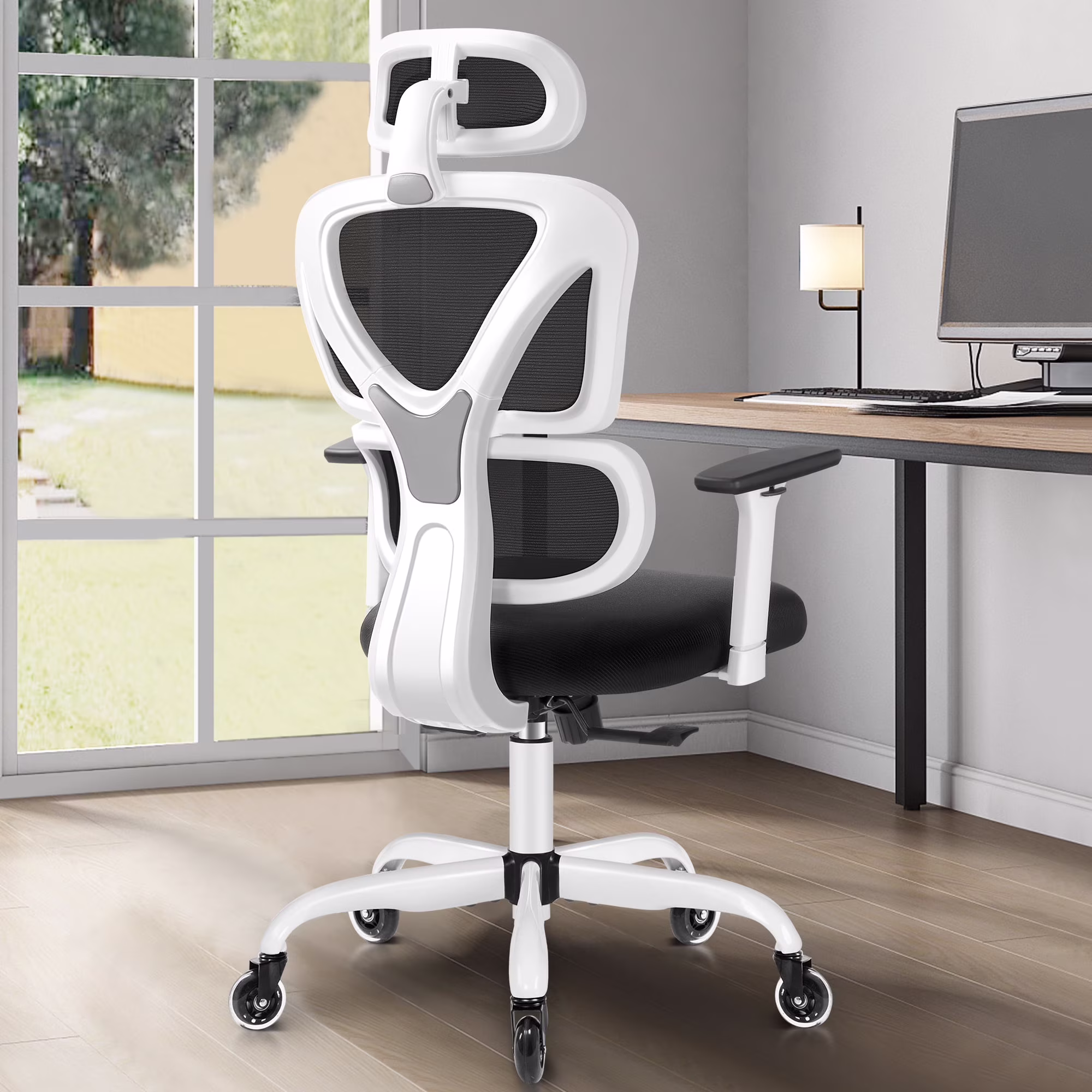 COOLHUT Ergonomic Office Chair, High Back Adjustable Computer Desk Chair with Lumbar Support, 500lb, Black