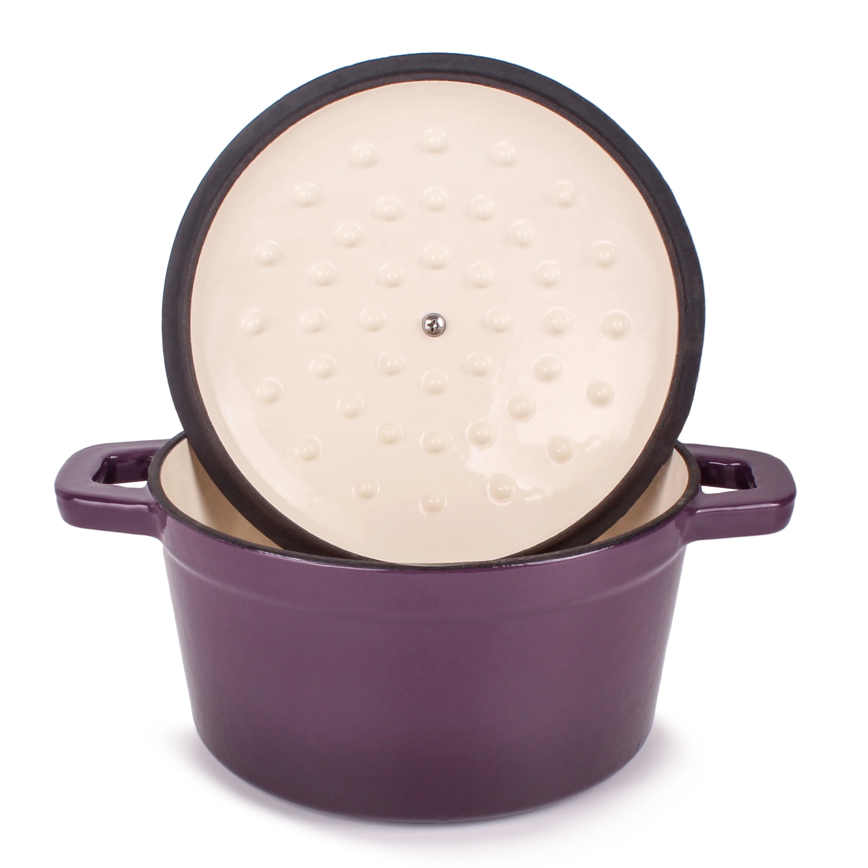 BergHOFF Neo 4Pc Cast Iron Set: 3qt. Covered Dutch Oven & 7qt. Covered Stockpot, Blue