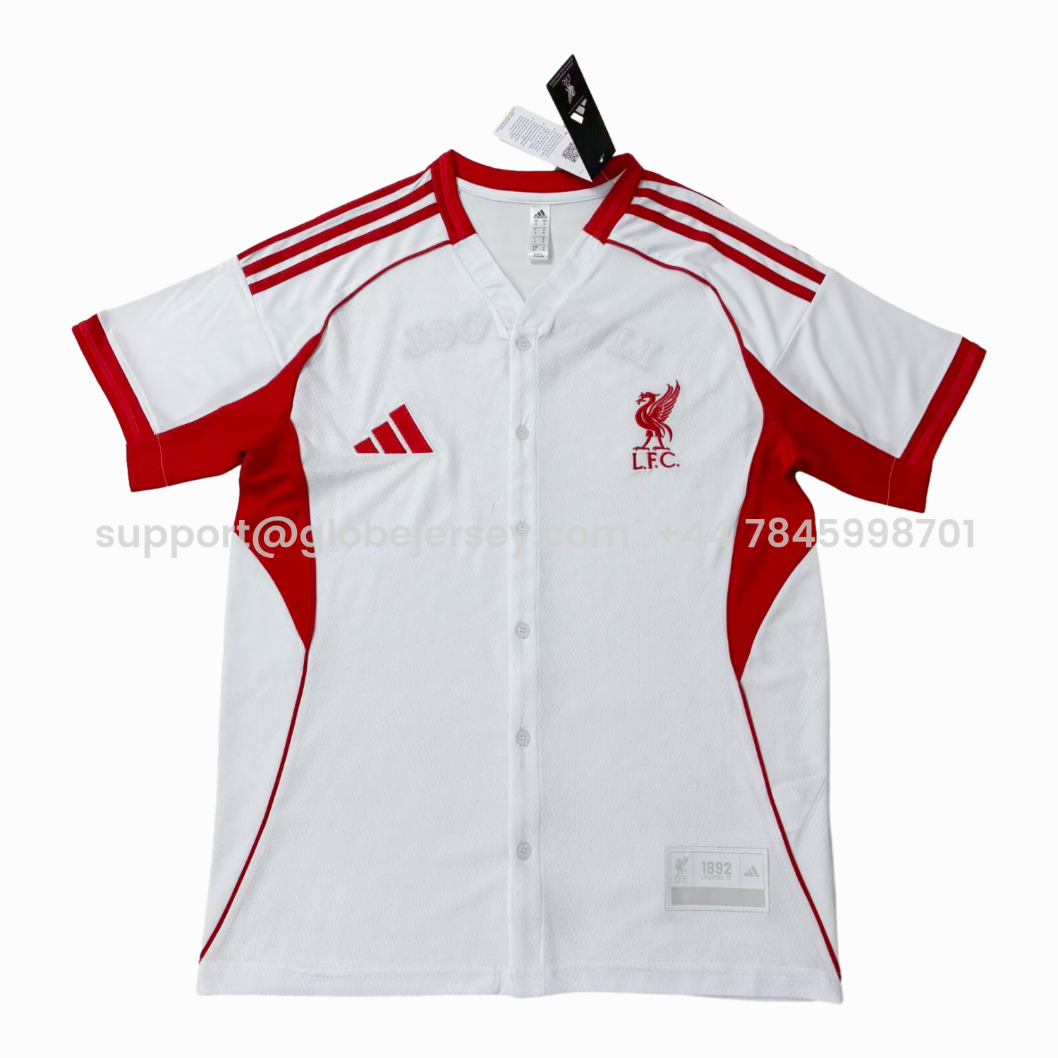 Liver.pool 25-26 White Baseball Jersey