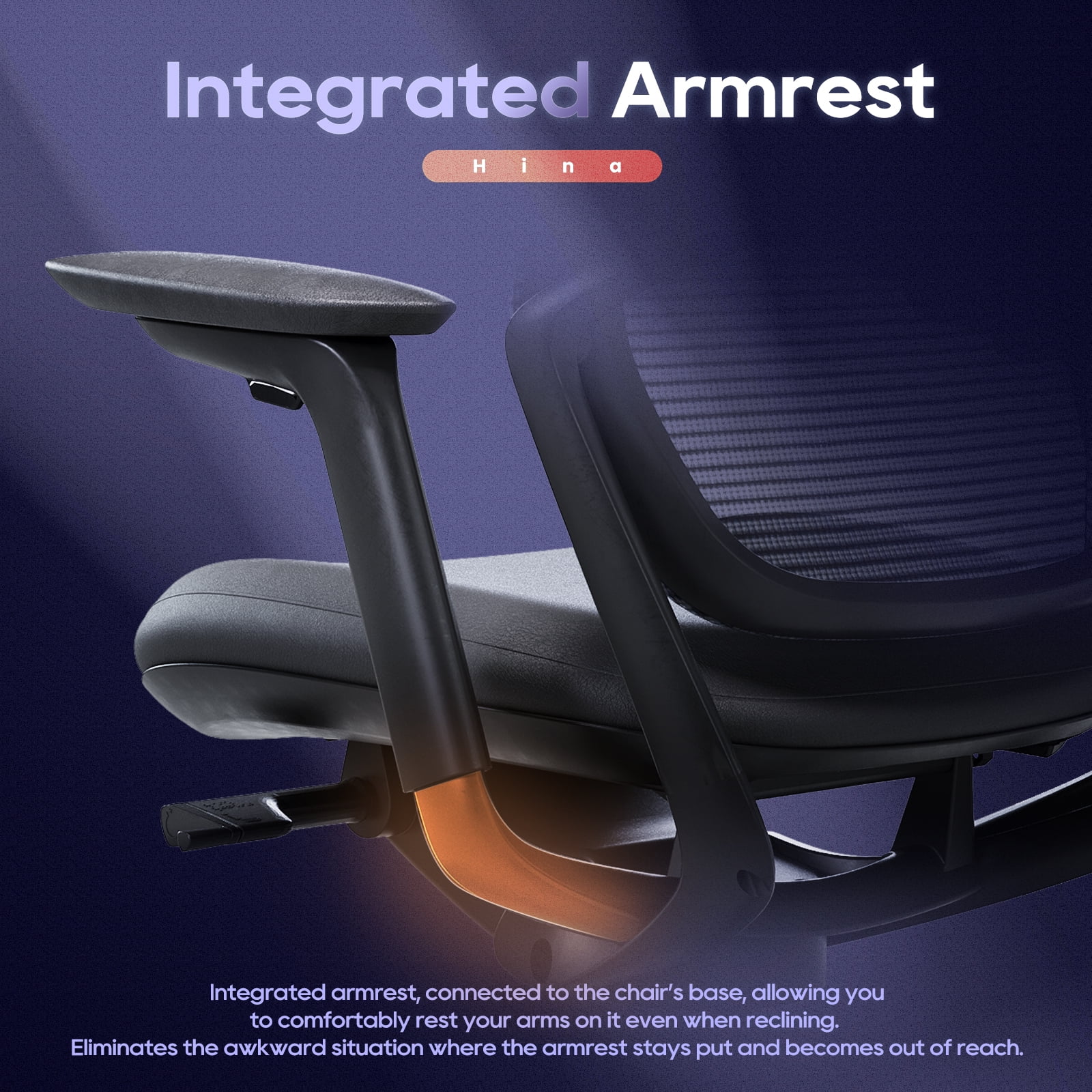 Ergonomic Office Chair, High Back Mesh Desk Chair with Adjustable Lumbar Support, Reclining Backrest, 4D Armrests, Breathable Mesh, Comfortable Computer Chair for Home Office, Work,Study