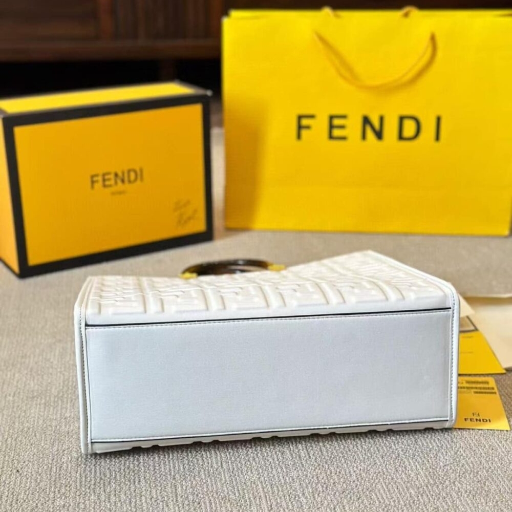 Fendi Sunshine Medium Bag White 13.8 Inches 8BH386AMCVF0QVL