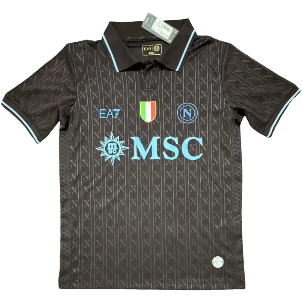 2025-2026 Napoli Second Away Jersey Black - Fan Edition