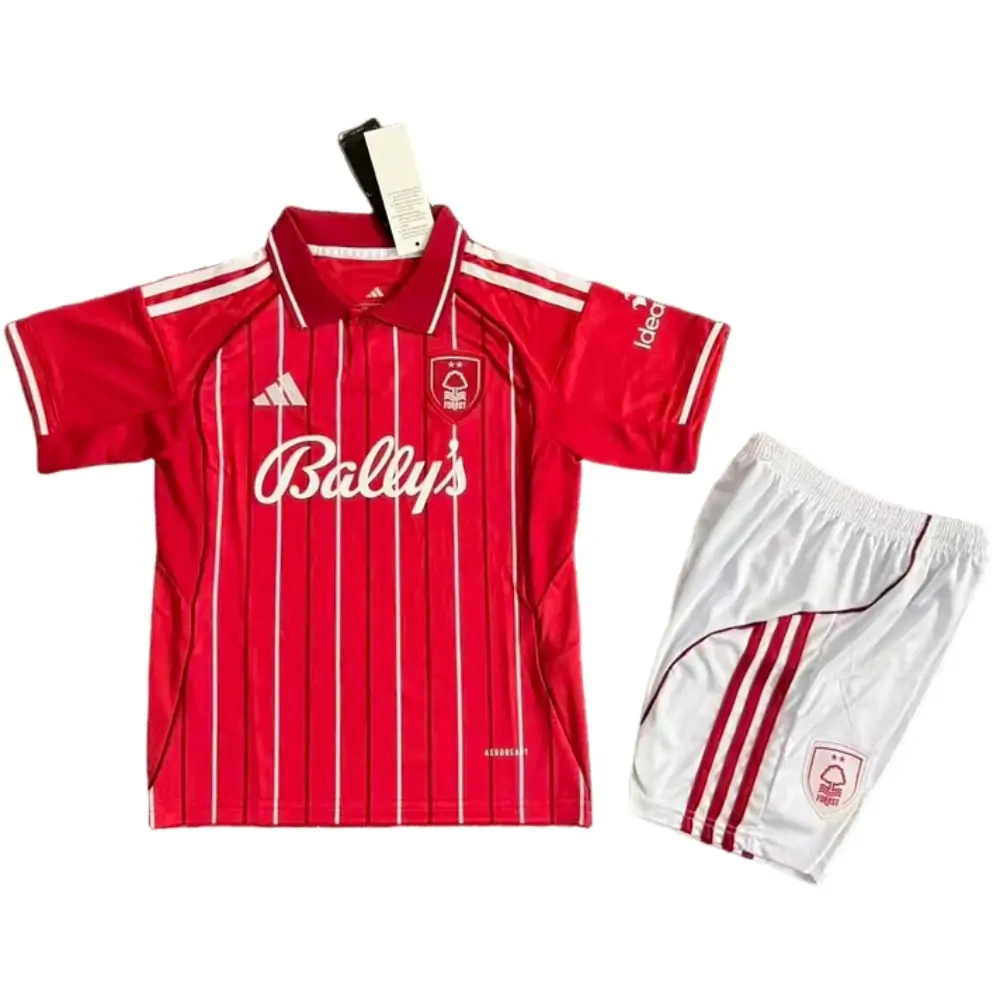 2025-26 Nottingham Forest Home Children's Jersey Set - Fans Edition