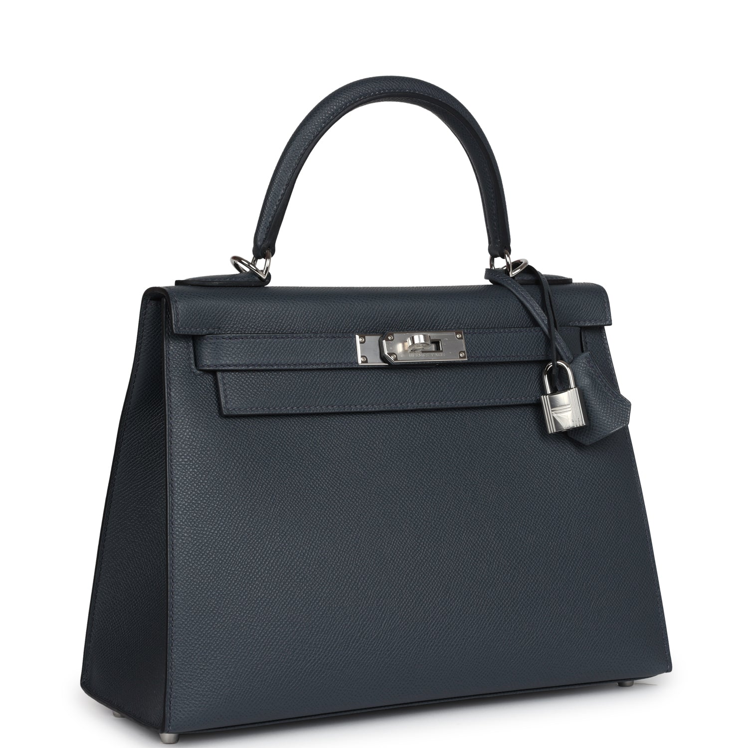 Kelly Sellier 28 Gris Misty Epsom Palladium Hardware