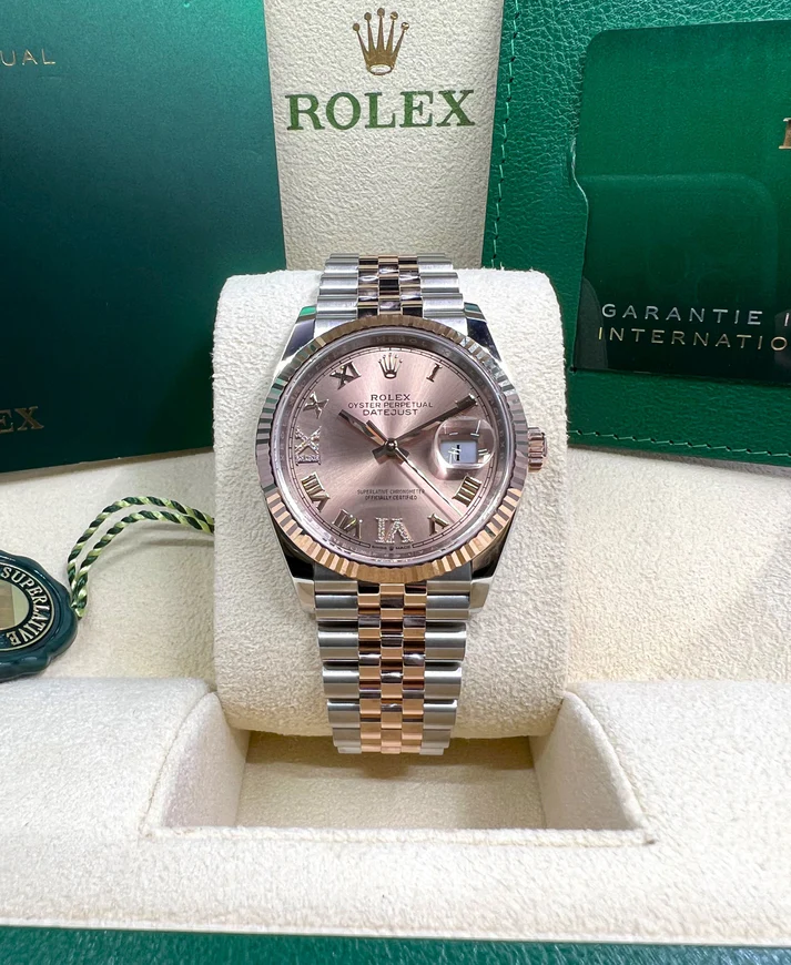 【Super Clone】RLX  Datejust 36mm 126231 Rose Dial Oyster Bracelet