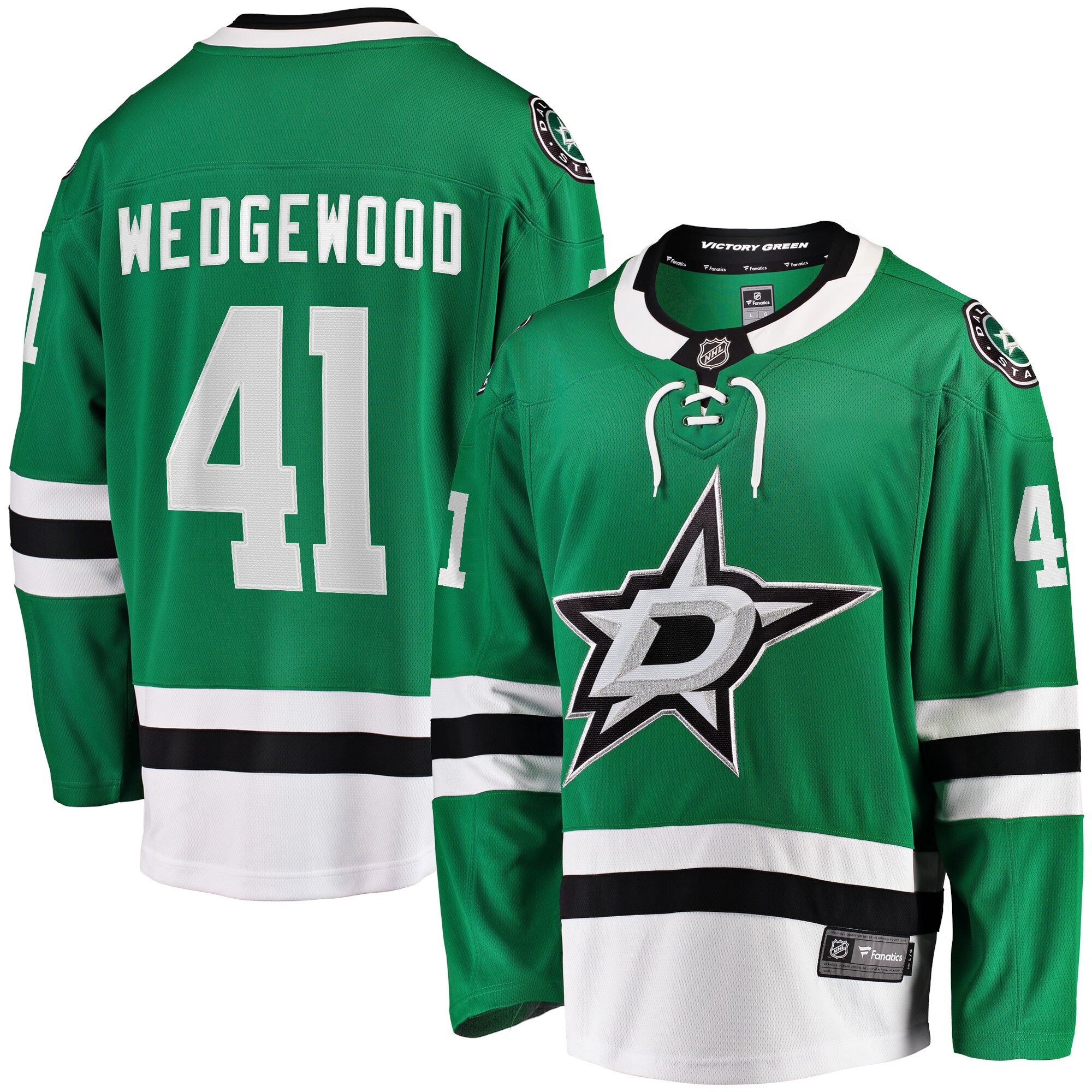Scott Wedgewood Dallas Stars Fanatics Home Breakaway   Jersey – Kelly Green