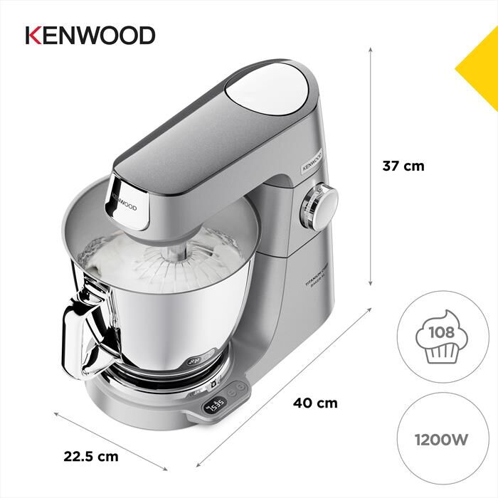 KENWOOD. - Planetaria Titanium Chef Baker XL KVL85.124SI-Silver