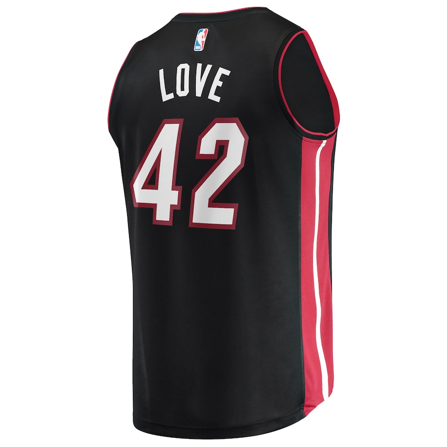 Youth Miami Heat Kevin Love Fanatics Black Fast Break  Jersey - Icon Edition