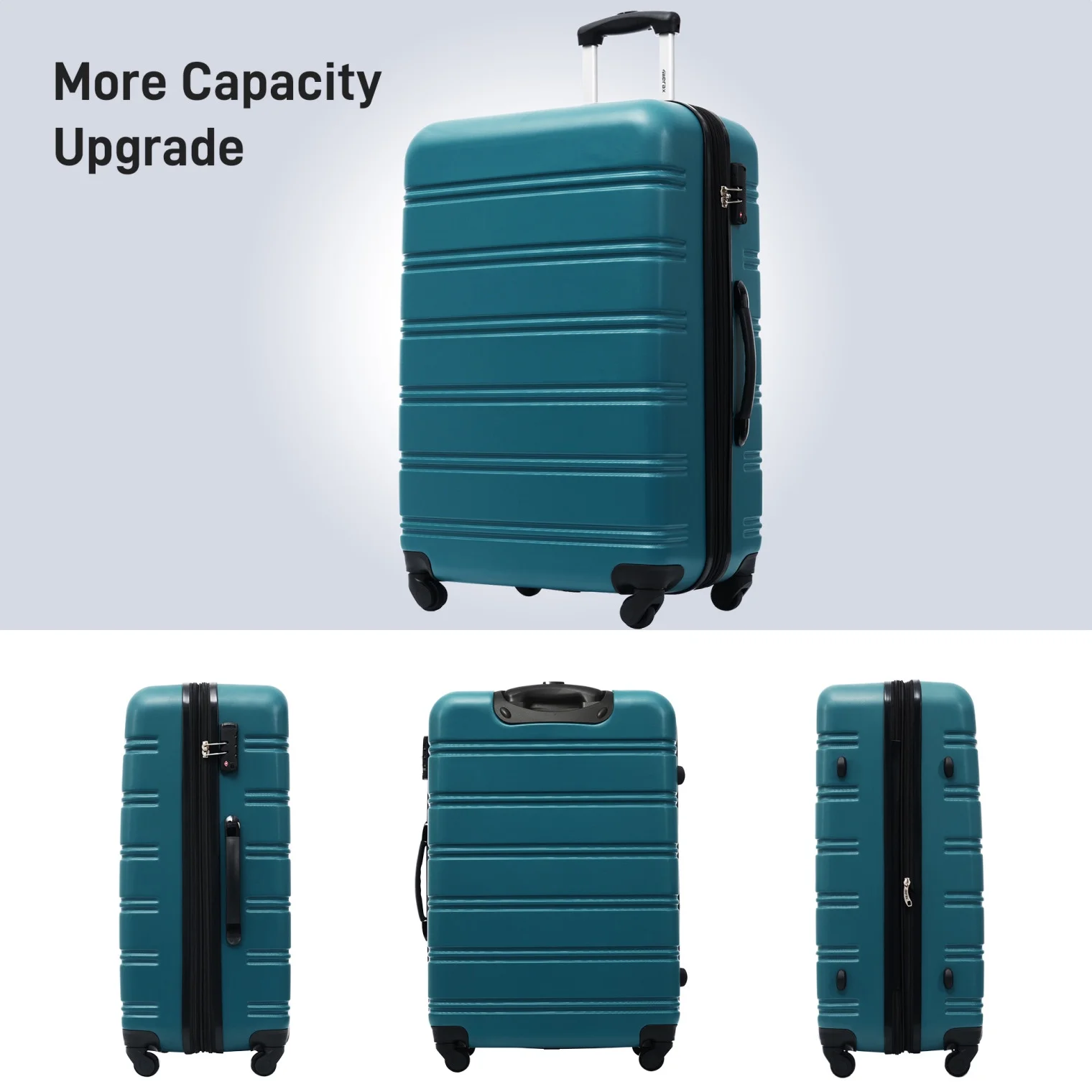Luggage Sets 3 Piece, Hardside Expandable Ultra Durable PC Lightweight Carry On, Travel Suitcase Set with TSA Lock Spinner Wheels, Multicolor Purple