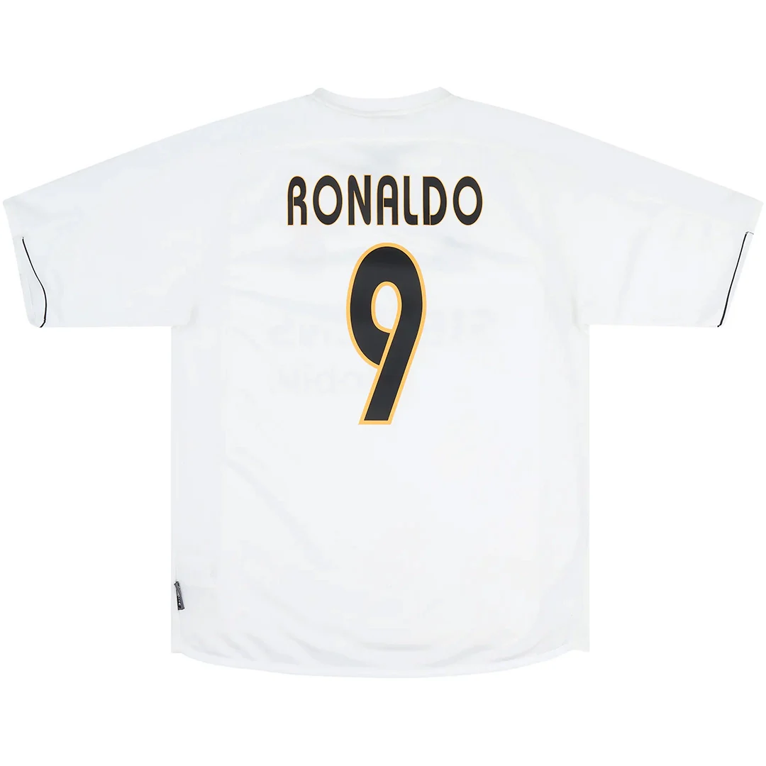 Ronaldo #9 Real Madrid 2003/04 Home Retro Football Jersey