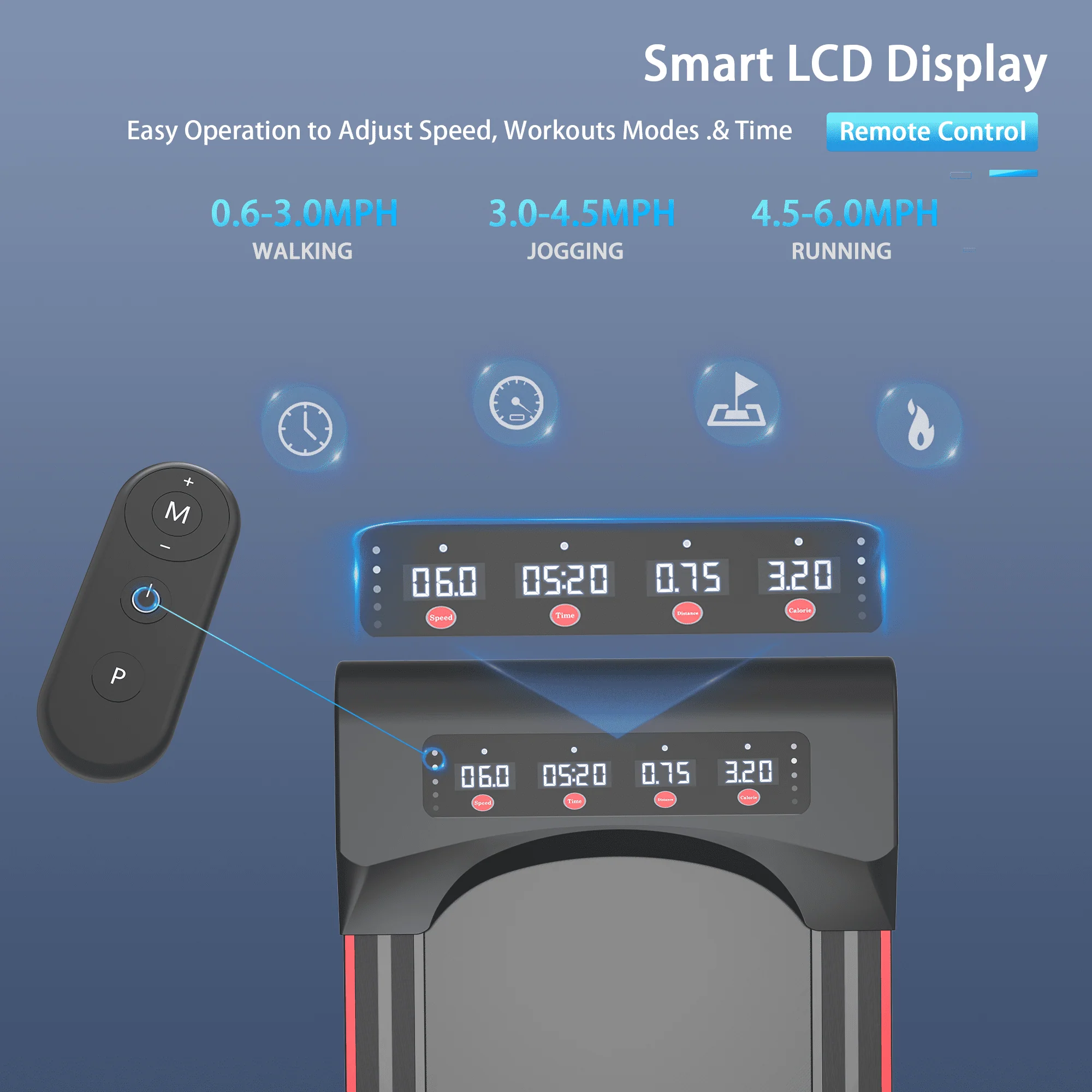 Best  Walking Pad, Walking Treadmill Under Desk Treadmill  Under Desk Treadmill Machine Walking Pad for Home Office Portable Treadmill in LED Display