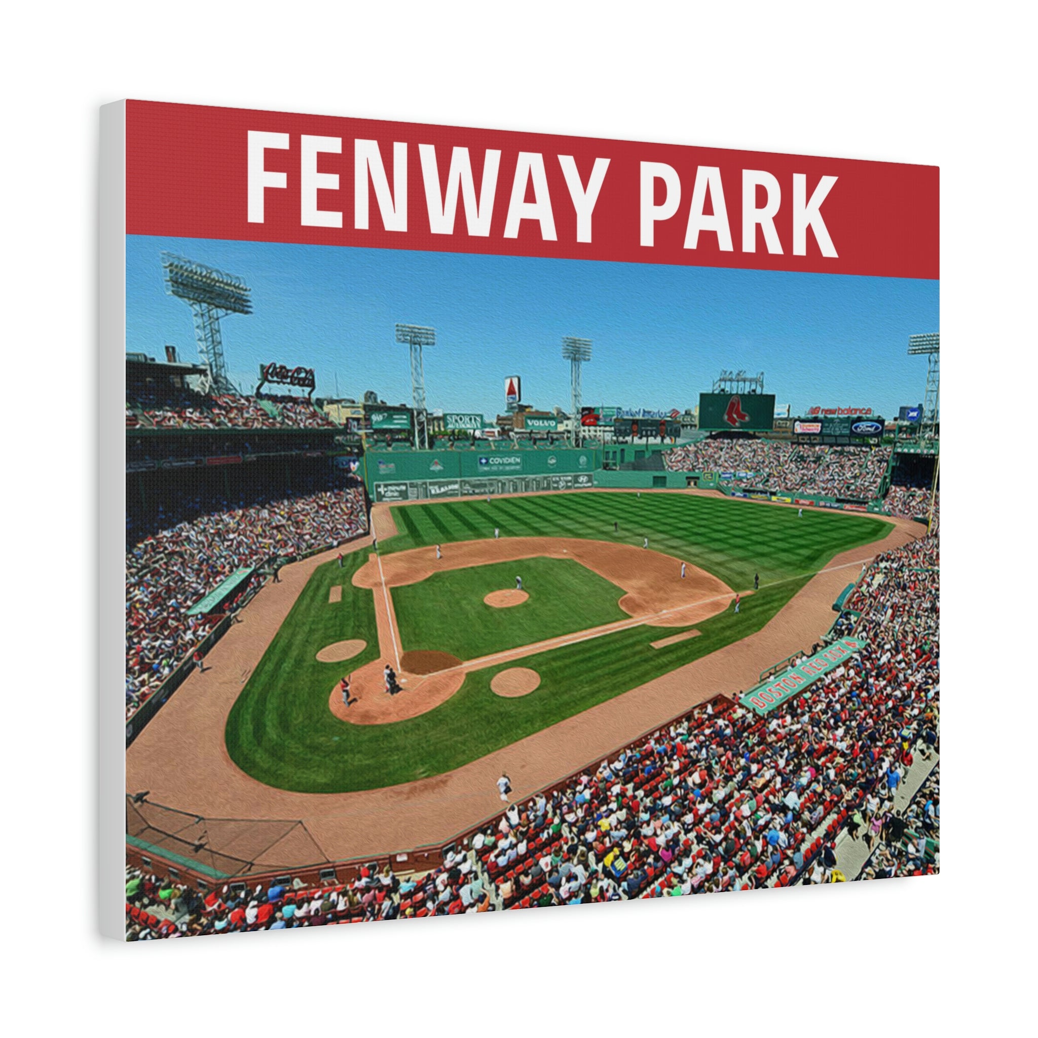 Fenway Park Boston Red Sox Panoramic View Premium Wall Art Canvas Wrap