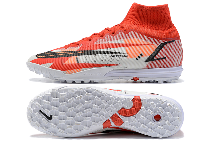 European Cup Assassin 14th generation Cristiano Ronaldo exclusive high-top fully knitted waterproof MD air cushion grass spike football shoes