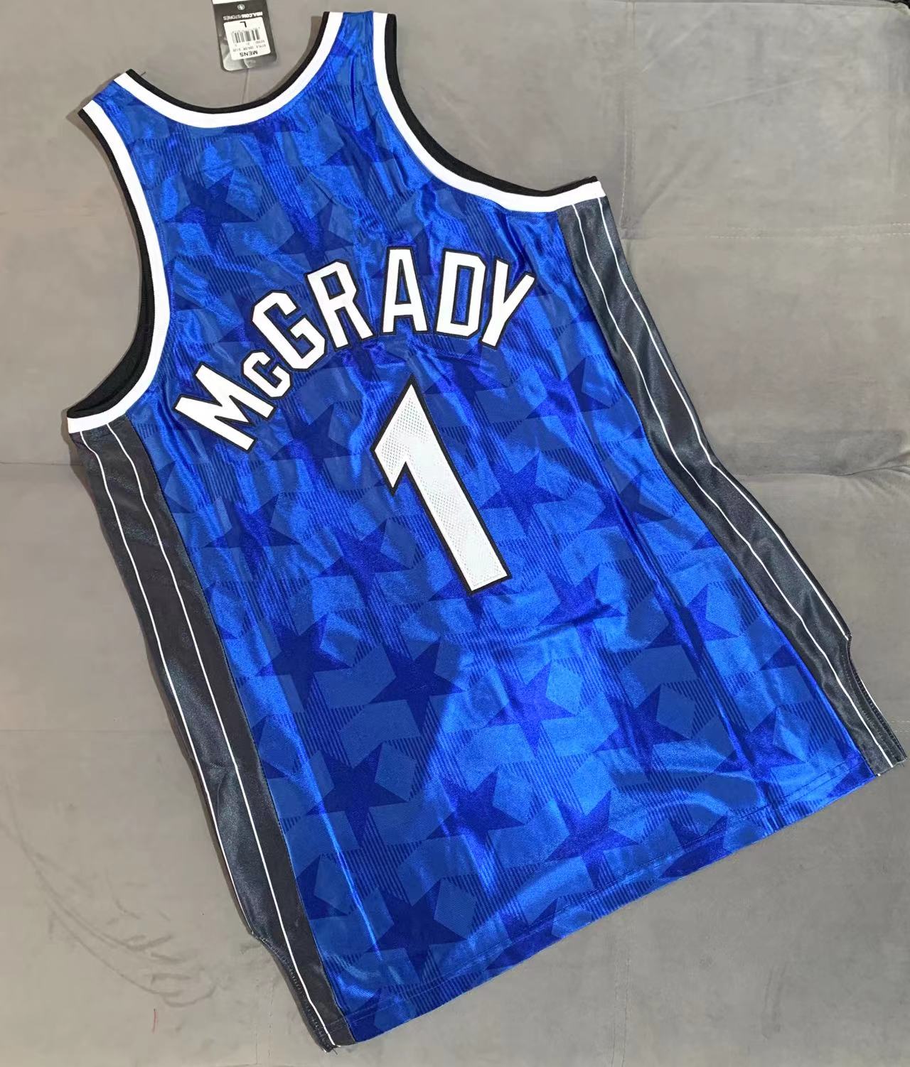 Magic 1# McGrady 00-01 AU Player Edition Retro MN Mercerized Jersey - Blue