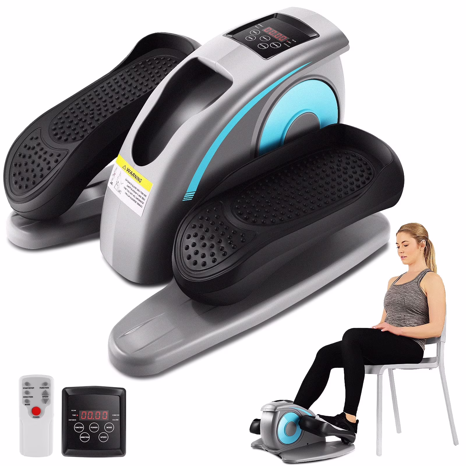 Elliptical Machine, Under Desk Elliptical with Remote Control, Quiet Home Ellipse Exerciser for Seniors