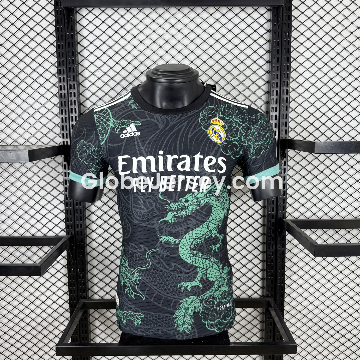 Real Madrid 25-26 Green Dragon Soars Black Jersey - Player Version