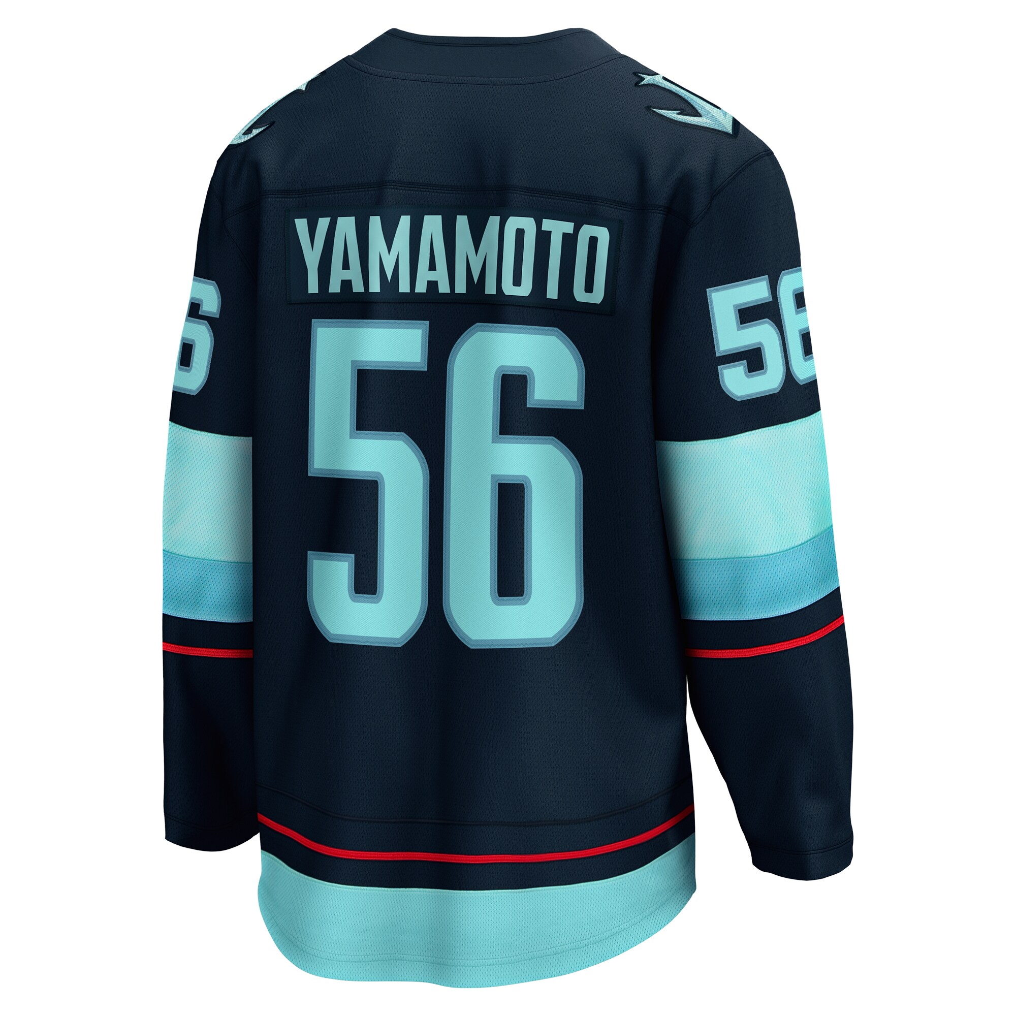 Kailer Yamamoto Seattle Kraken Fanatics Home Breakaway   Jersey – Deep Sea Blue
