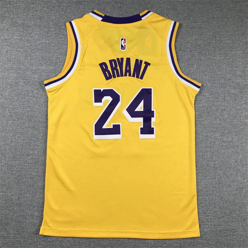 KID Lakers #24 yellow crew neck